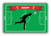 Thumbnail for Personalized Soccer Canvas Wrap & Photo Print XLIX - Field Ribbon - Boy Silhouette VI - Front View