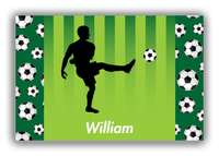 Thumbnail for Personalized Soccer Canvas Wrap & Photo Print LIII - Side Pattern - Boy Silhouette II - Front View