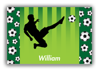 Thumbnail for Personalized Soccer Canvas Wrap & Photo Print LIII - Side Pattern - Boy Silhouette III - Front View
