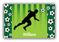 Thumbnail for Personalized Soccer Canvas Wrap & Photo Print LIII - Side Pattern - Boy Silhouette V - Front View