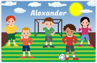 Thumbnail for Personalized Soccer Placemat XI - Green Background - Soccer Team I -  View