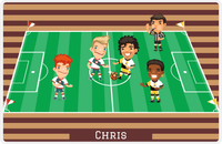 Thumbnail for Personalized Soccer Placemat XXXII - Brown Background - Boys Teams -  View