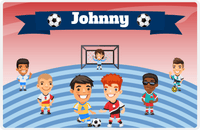 Thumbnail for Personalized Soccer Placemat XXXIV - Red Background - Boys Team -  View