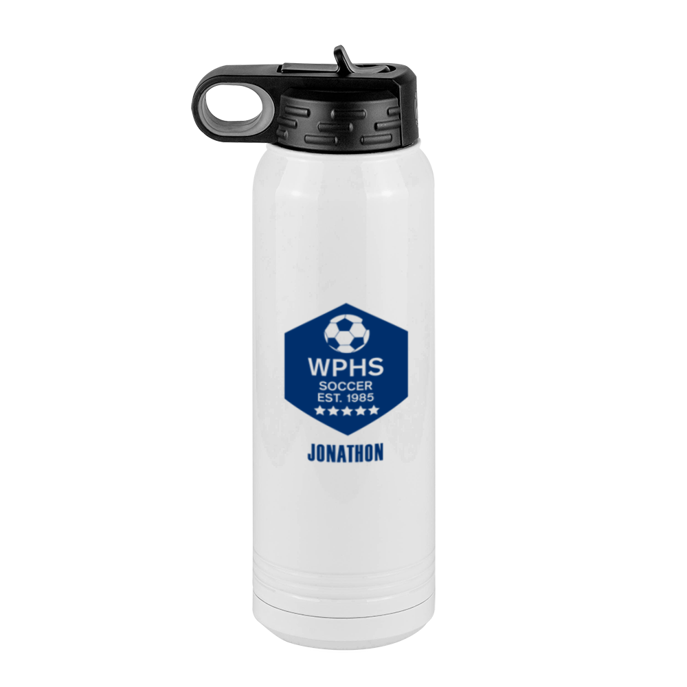 Personalized Soccer Water Bottle (30 oz) - Left View