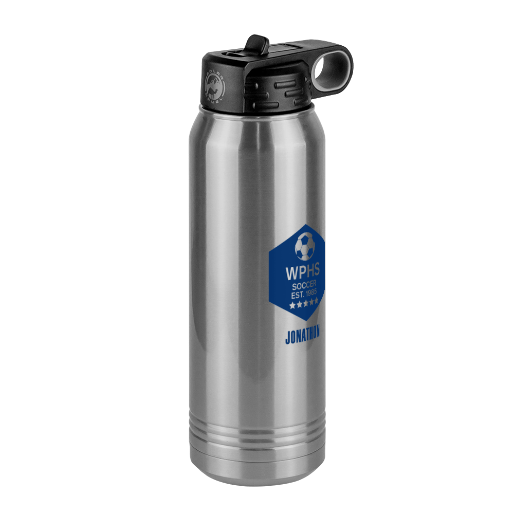 Personalized Soccer Water Bottle (30 oz) - Front Right View