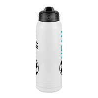 Thumbnail for Personalized Soccer Water Bottle (30 oz) - Name & Number - Front View