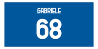 Thumbnail for Personalized Soccer Jersey Number Beach Towel - Empoli Italy Blue - Front View