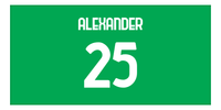 Thumbnail for Personalized Soccer Jersey Number Beach Towel - Sassuolo Italy Green - Front View