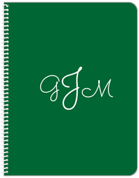 Thumbnail for Personalized Solid Color Notebook  - Green Background - Mongoram - Front View