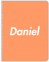 Thumbnail for Personalized Solid Color Notebook - Orange Background - Front View