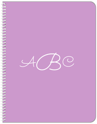 Thumbnail for Personalized Solid Color Notebook - Purple Background - Monogram - Front View