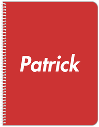 Thumbnail for Personalized Solid Color Notebook - Red Background - Front View