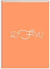 Thumbnail for Personalized Solid Color Journal - Orange Background - Monogram - Front View