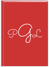 Thumbnail for Personalized Solid Color Journal - Red Background - Monogram - Front View