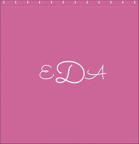 Thumbnail for Personalized Solid Color Shower Curtain - Pink Background - Monogram - Decorate View