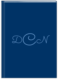 Thumbnail for Personalized Solid Color Journal - Blue Background - Monogram - Front View
