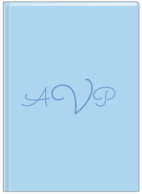 Thumbnail for Personalized Solid Color Journal - Blue Background - Monogram - Front View