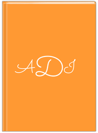 Thumbnail for Personalized Solid Color Journal - Orange Background - Monogram - Front View