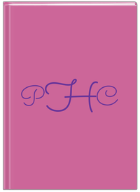 Thumbnail for Personalized Solid Color Journal - Pink Background - Monogram - Front View