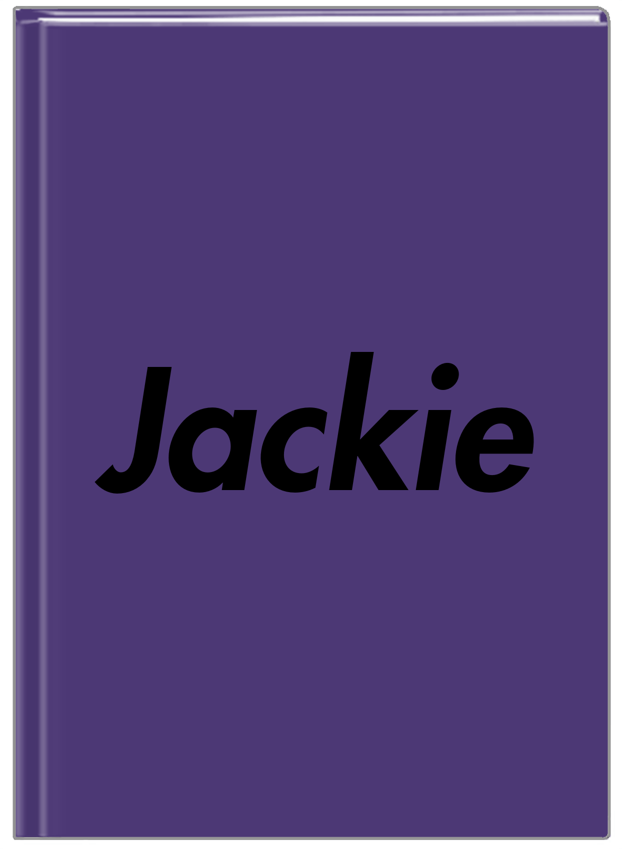 Personalized Solid Color Journal - Purple Background - Front View