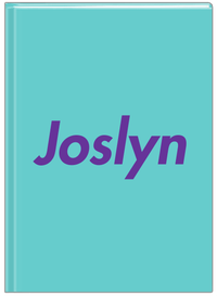 Thumbnail for Personalized Solid Color Journal - Teal Background - Front View
