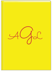 Thumbnail for Personalized Solid Color Journal - Yellow Background - Monogram - Front View