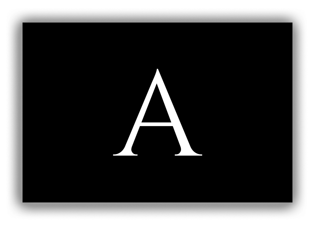 Personalized Solid Color Canvas Wrap & Photo Print - Black - Single Initial - Front View