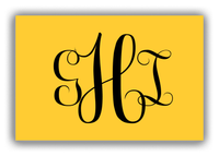 Thumbnail for Personalized Solid Color Canvas Wrap & Photo Print - Yellow - Monogram - Front View