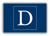 Thumbnail for Personalized Solid Color Canvas Wrap & Photo Print II - Blue - Square - Single Initial - Front View