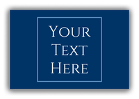 Thumbnail for Personalized Solid Color Canvas Wrap & Photo Print II - Blue - Square - Multi-Line Text - Front View