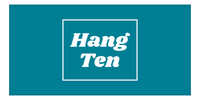 Thumbnail for Personalized Solid Color Beach Towel - Horizontal - Rectangle - Teal and White - Multi-Line Text - Front View