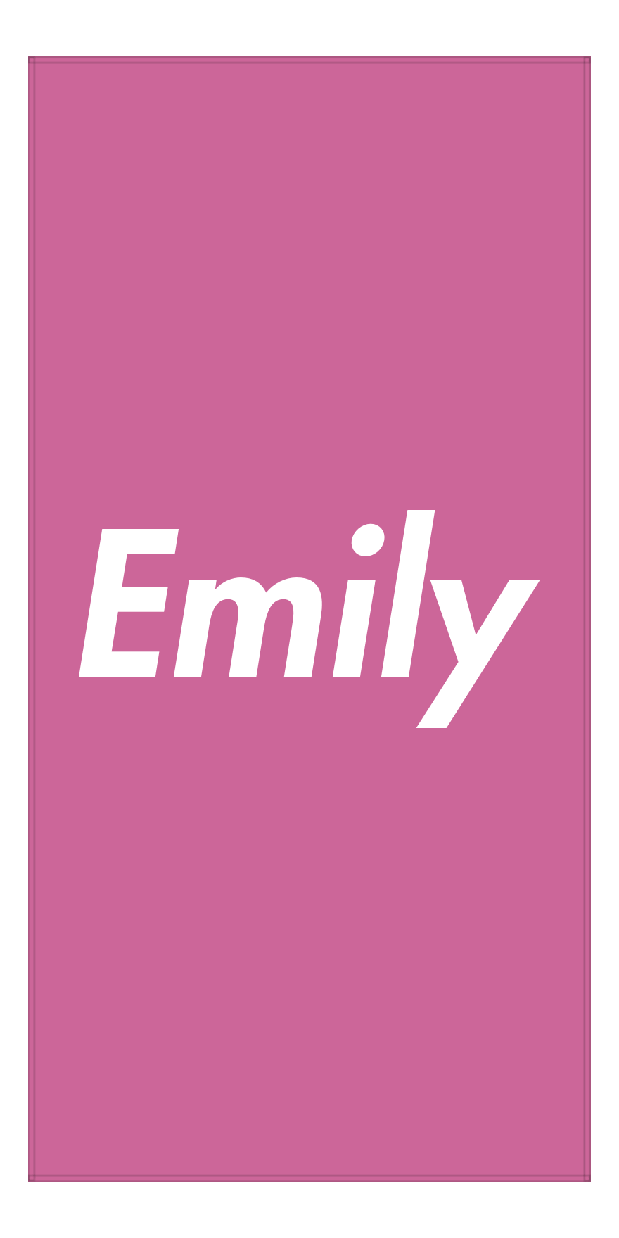 Personalized Solid Color Beach Towel - Vertical - Pink Background - Front View