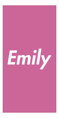 Thumbnail for Personalized Solid Color Beach Towel - Vertical - Pink Background - Front View