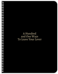 Thumbnail for Personalized Solid Notebook - Black with Light Brown - Mid Text - Small - Front View