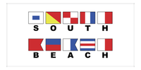 Thumbnail for South Beach Nautical Flags Beach Towel - Front View