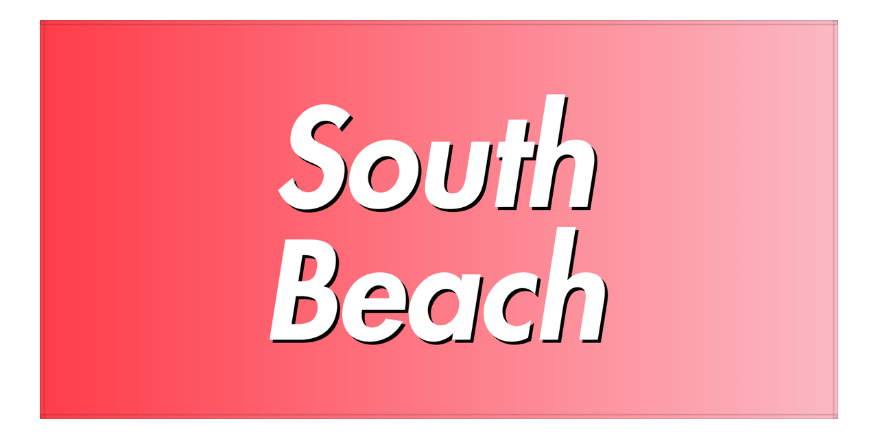 South Beach Ombre Beach Towel - Front View