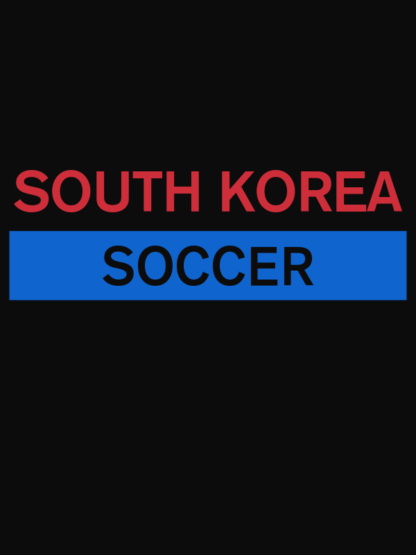 South Korea Soccer T-Shirt - Black - Decorate View