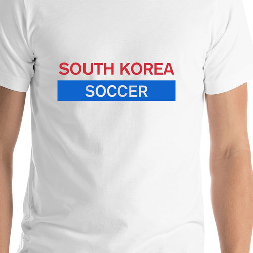 South Korea Soccer T-Shirt - White - Shirt Close-Up View