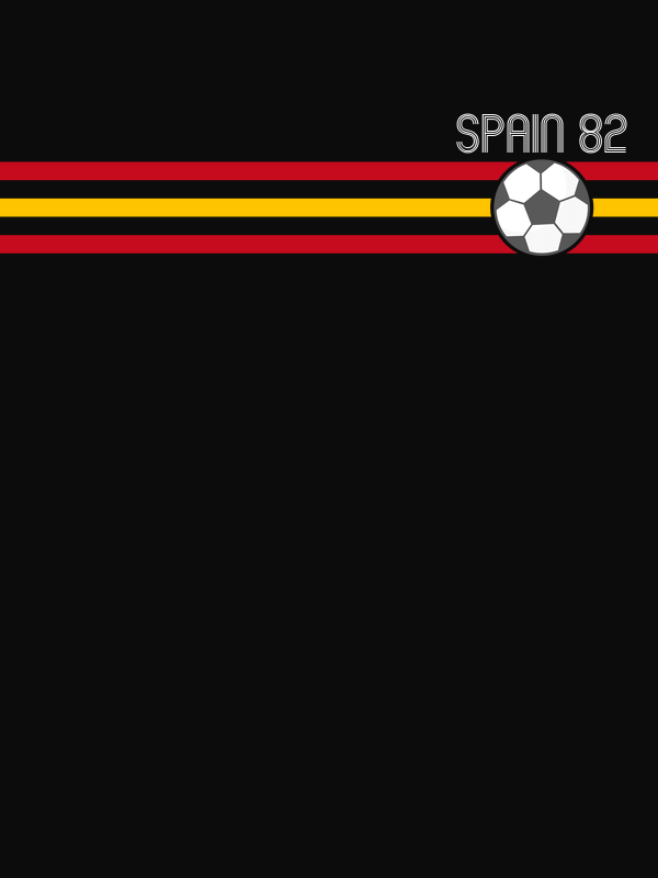 Personalized Spain 1982 World Cup Soccer T-Shirt - Black - Decorate View