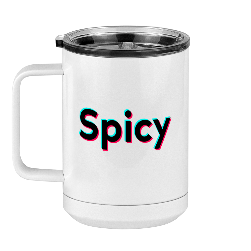 Spicy  Coffee Mug Tumbler with Handle (15 oz) - TikTok Trends - Left View