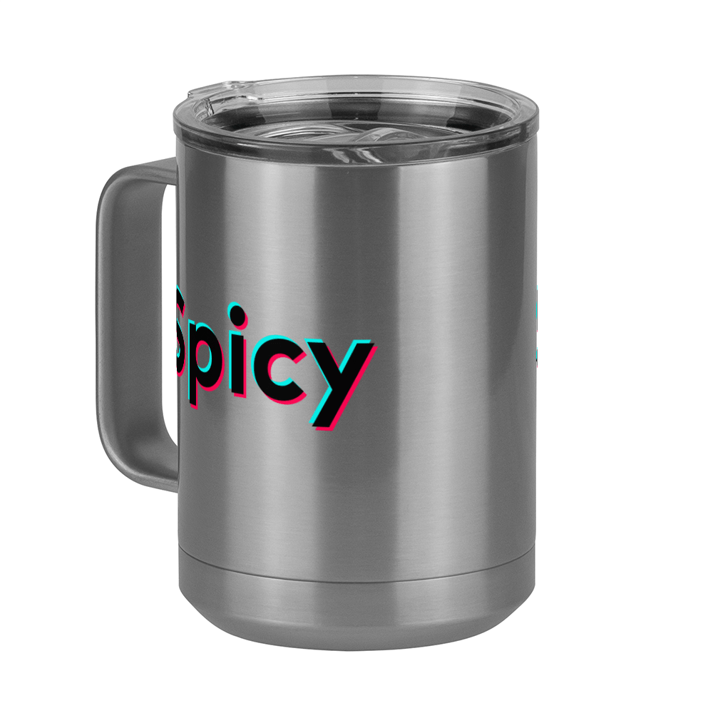 Spicy  Coffee Mug Tumbler with Handle (15 oz) - TikTok Trends - Front Left View
