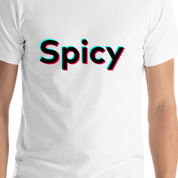 Thumbnail for Spicy T-Shirt - White - TikTok Trends - Shirt Close-Up View