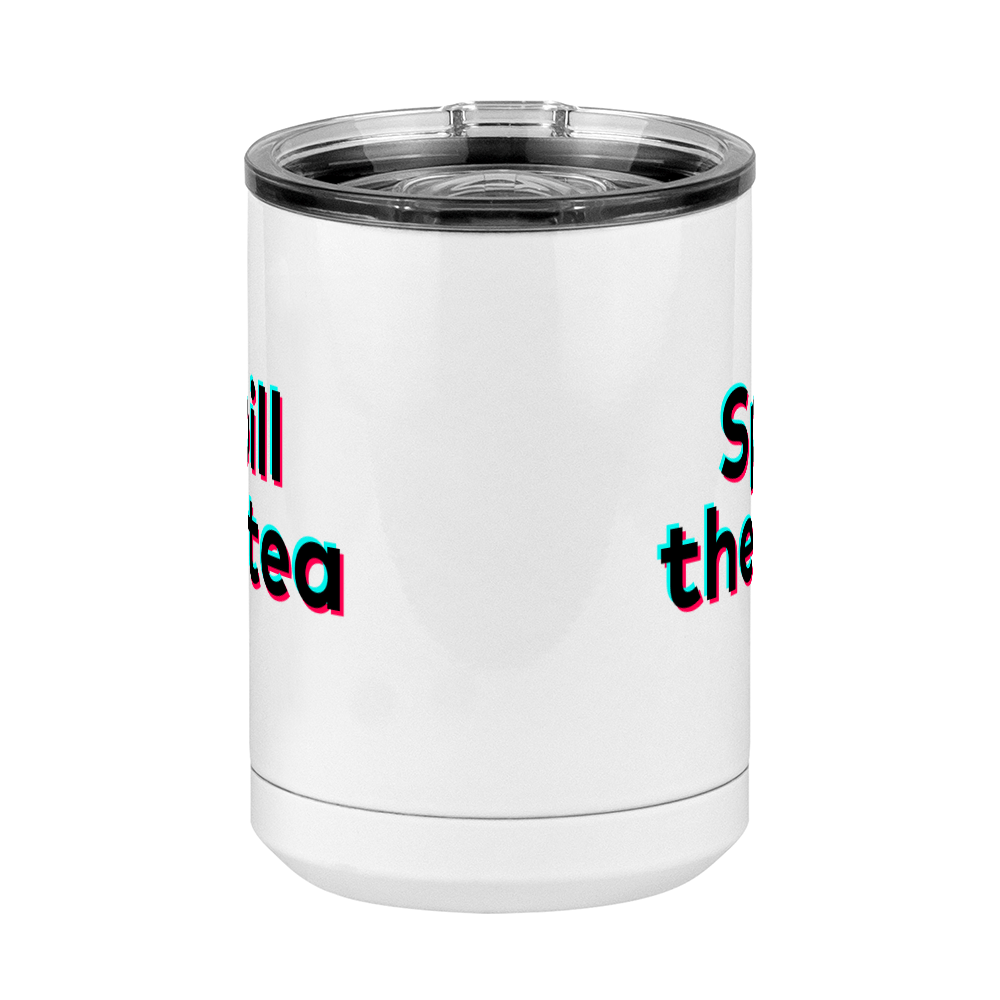 Spill The Tea Coffee Mug Tumbler with Handle (15 oz) - TikTok Trends - Front View