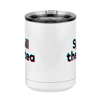Thumbnail for Spill The Tea Coffee Mug Tumbler with Handle (15 oz) - TikTok Trends - Front View