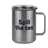 Thumbnail for Spill The Tea Coffee Mug Tumbler with Handle (15 oz) - TikTok Trends - Right View