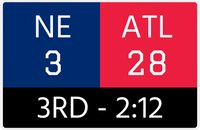 Thumbnail for Personalized Sports Scoreboard Placemat - Navy vs Red -  View