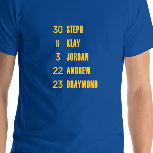Personalized Sports Team T-Shirt - San Francisco / Oakland Blue - Shirt Close-Up View