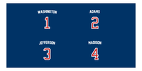 Thumbnail for Personalized Sports Team Beach Towel - US Presidents - 4 Names - Front View
