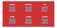 Thumbnail for Personalized Sports Team Beach Towel - US Presidents - 6 Names - Front View