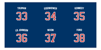 Thumbnail for Personalized Sports Team Beach Towel - US Presidents - 6 Names - Front View
